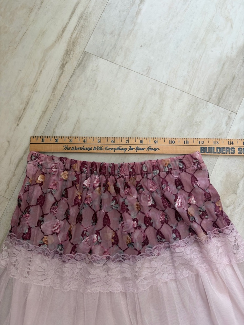 Purple Tulle Maxi Skirt Tiered Lace Trim Fairy Festival Photoshoot Skirt - Picture 4 of 11